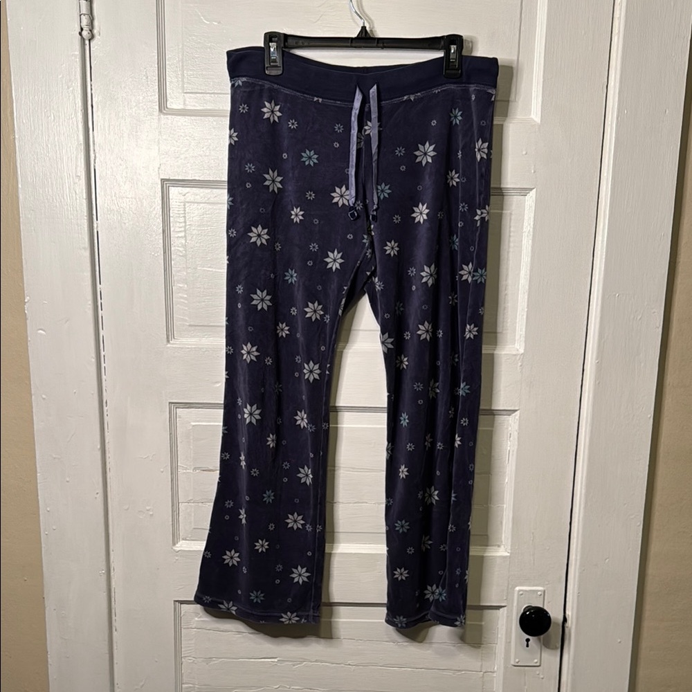 Blue Floral Pajama Pants